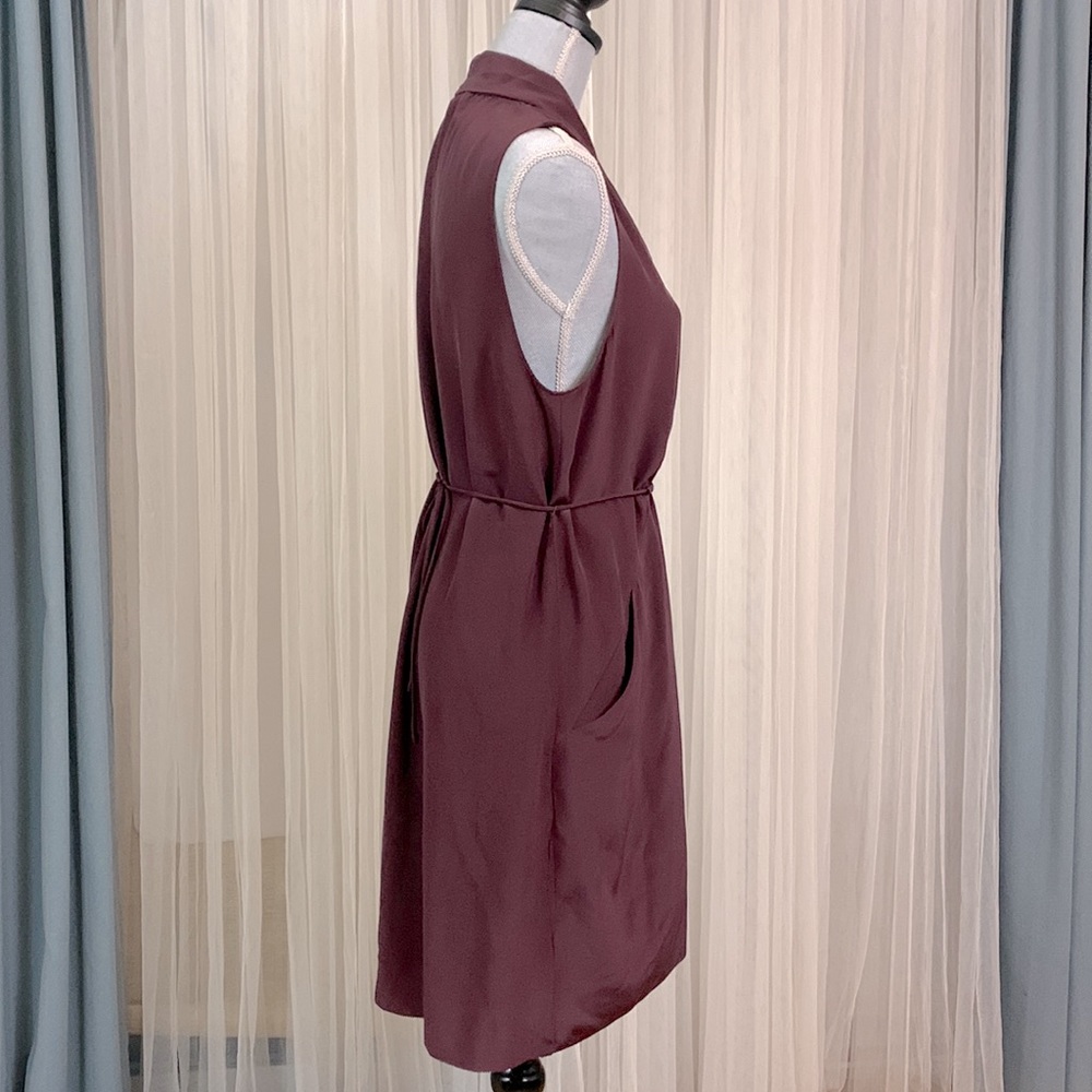 ARITZIA WILFRED silk dress with pockets self tie dress Fully lined size medium - Picture 5 of 12